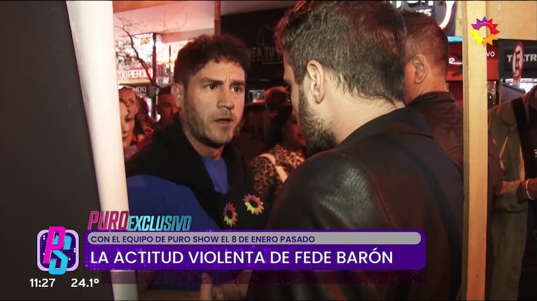 Federico Barón y la tensa nota a Puro Show (Foto: captura de eltrece).