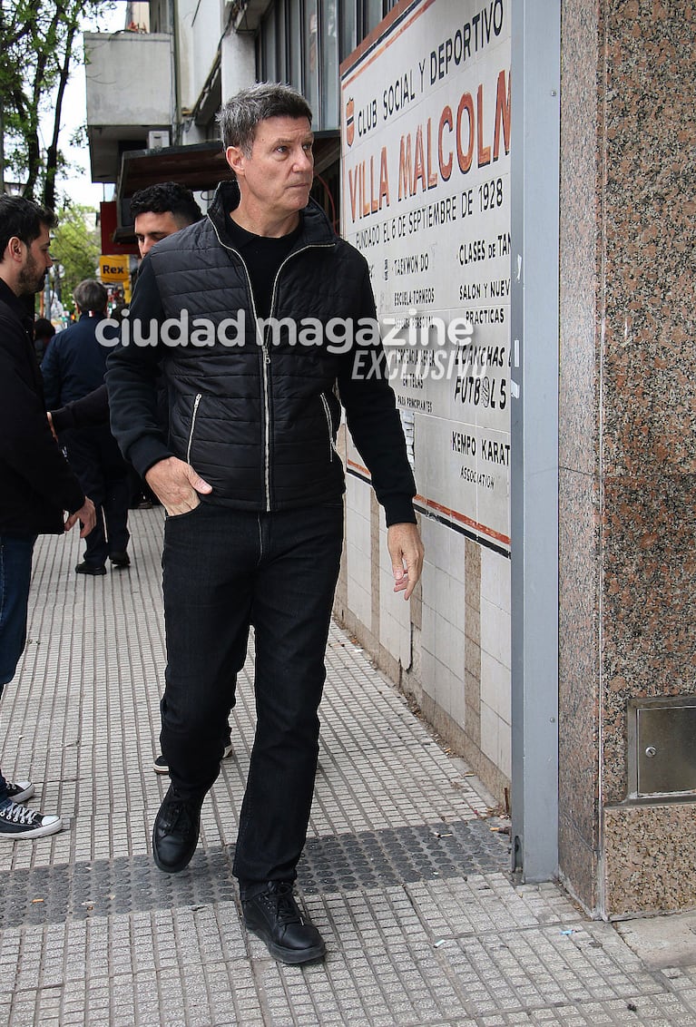 Federico Seeber en el último adiós de Fernando Confessore (Foto Movilpress)