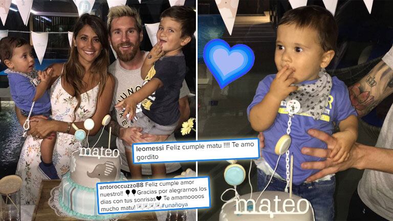 ¡Felicidades! Leo Messi y Antonella Roccuzzo celebraron el primer año de Mateo. (Foto: Instagram)