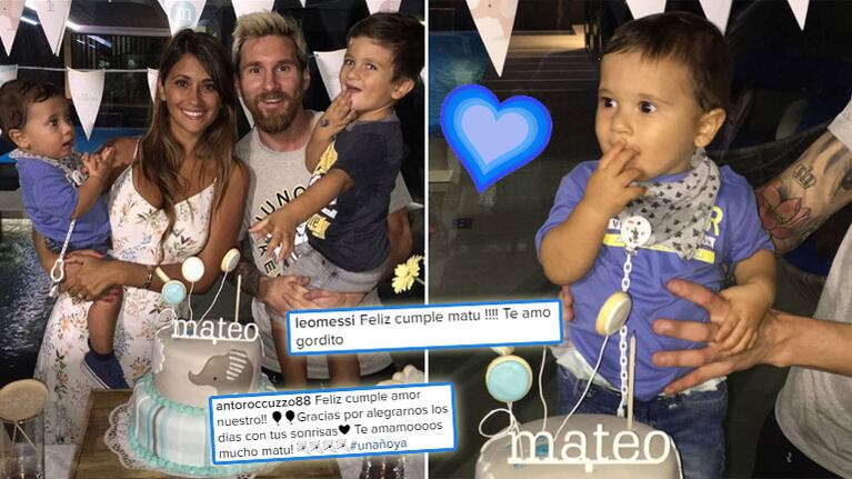 ¡Felicidades! Leo Messi y Antonella Roccuzzo celebraron el primer año de Mateo. (Foto: Instagram)