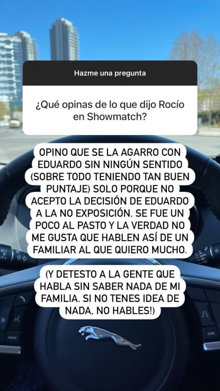 Felipe Fort defendió a su tío Eduardo y disparó contra Rocío Marengo: “Se fue al pasto”