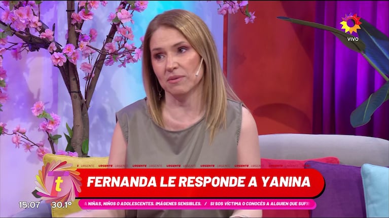 Fernanda Iglesias en Tarde o Temprano (Foto: captura de eltrece).