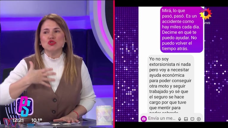 Fernanda Iglesias fue extorsionada.