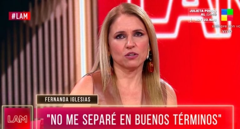 Fernanda Iglesias reveló el fuerte motivo por el que volvió de España tras confirmar su separación