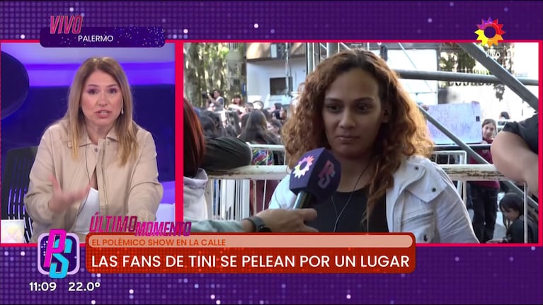 Fernanda Iglesias se cruzó con la mamá de una fan de Tini (Foto: captura de eltrece).