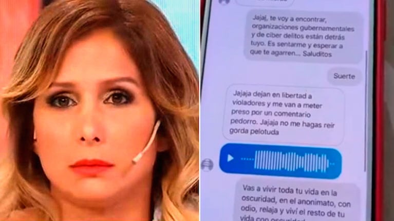 Fernanda Vives mostró los terribles insultos que le envió el hombre al que denunció en el vivo de su hija: Tengo miedo!