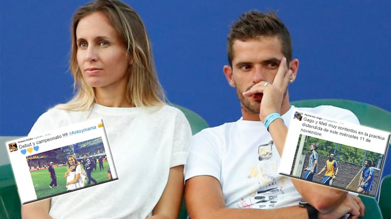 Fernando Gago y Gisela Dulko, en crisis a tres meses de haber sido padres (Foto: web y Twitter)