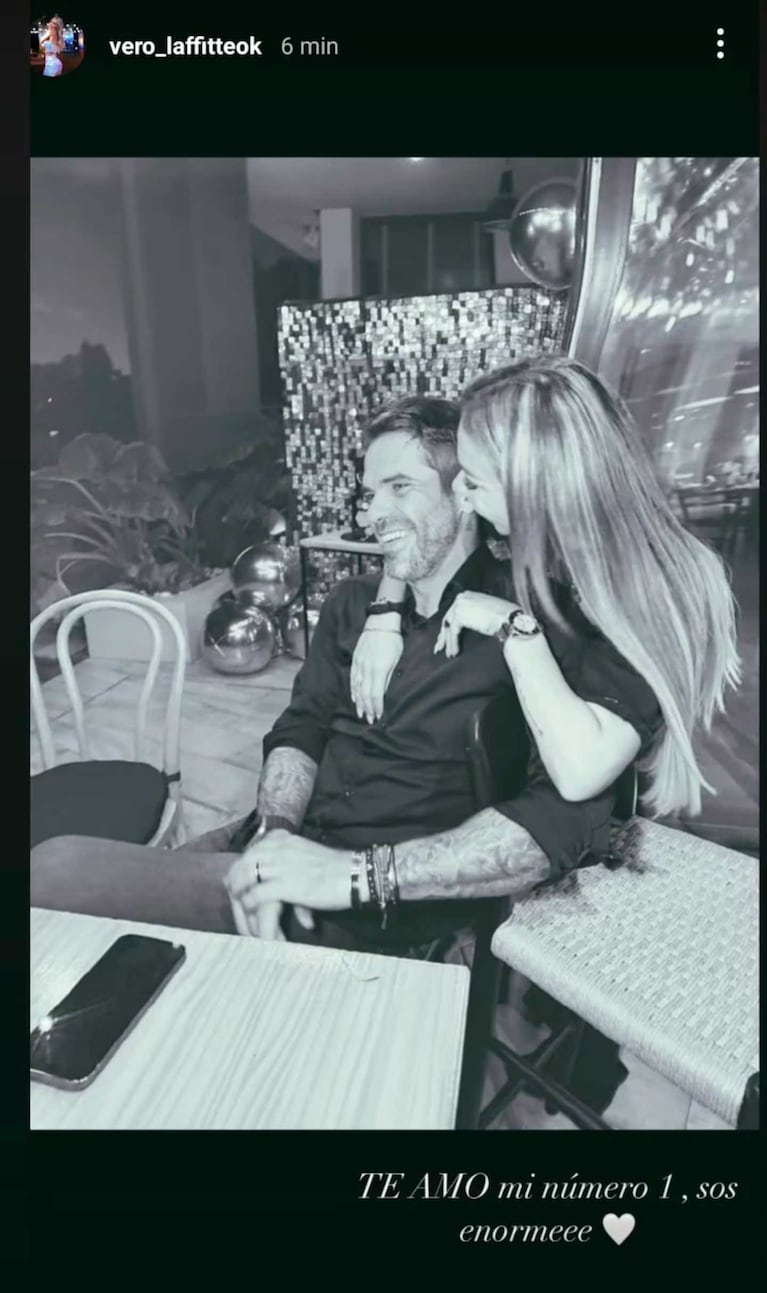 Fernando Gago y su pareja Verónica (Foto: @vero_laffitteok)