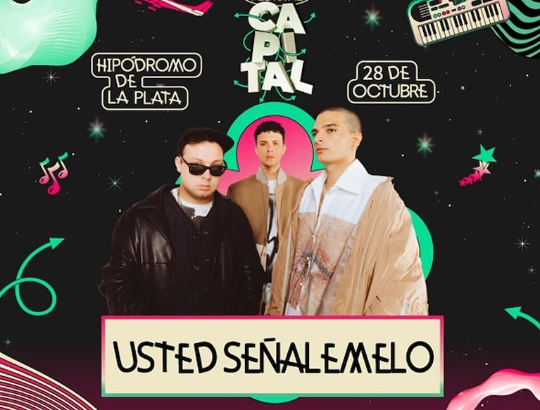 Festival Capital 2023: Usted señálemelo será parte del mega evento musical en La Plata