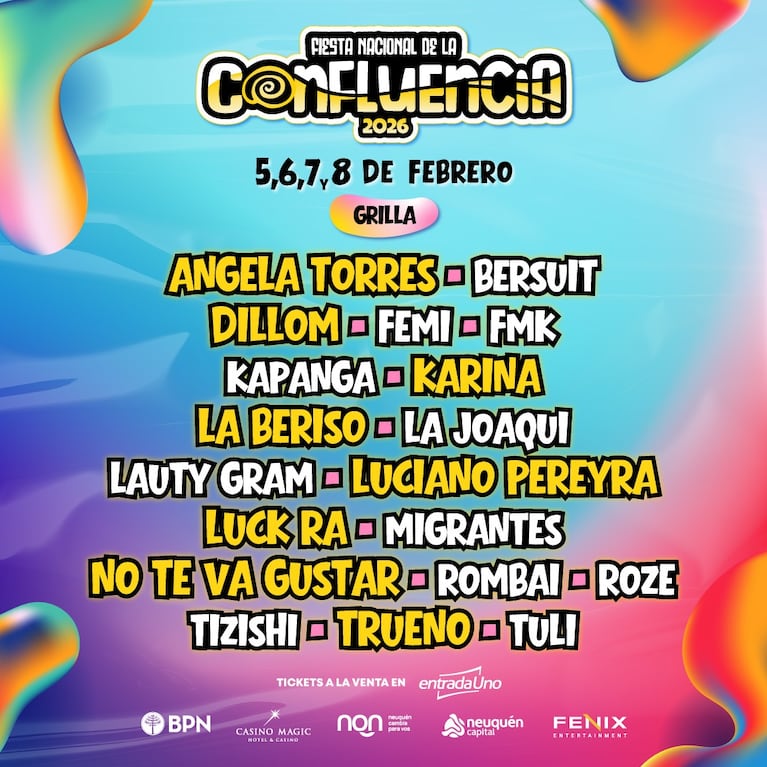 Fiesta de la Confluencia 2026 / Foto de prensa.