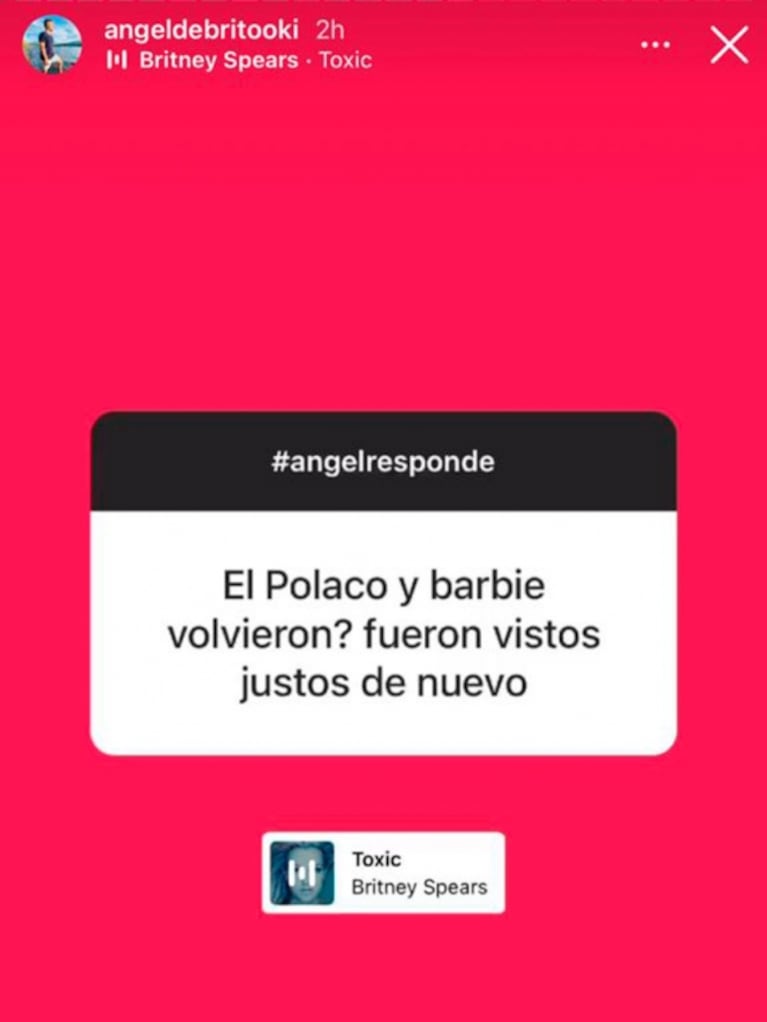 Filosa definición de Ángel de Brito sobre la reconciliación del Polaco y Barby Silenzi: "Tóxico"