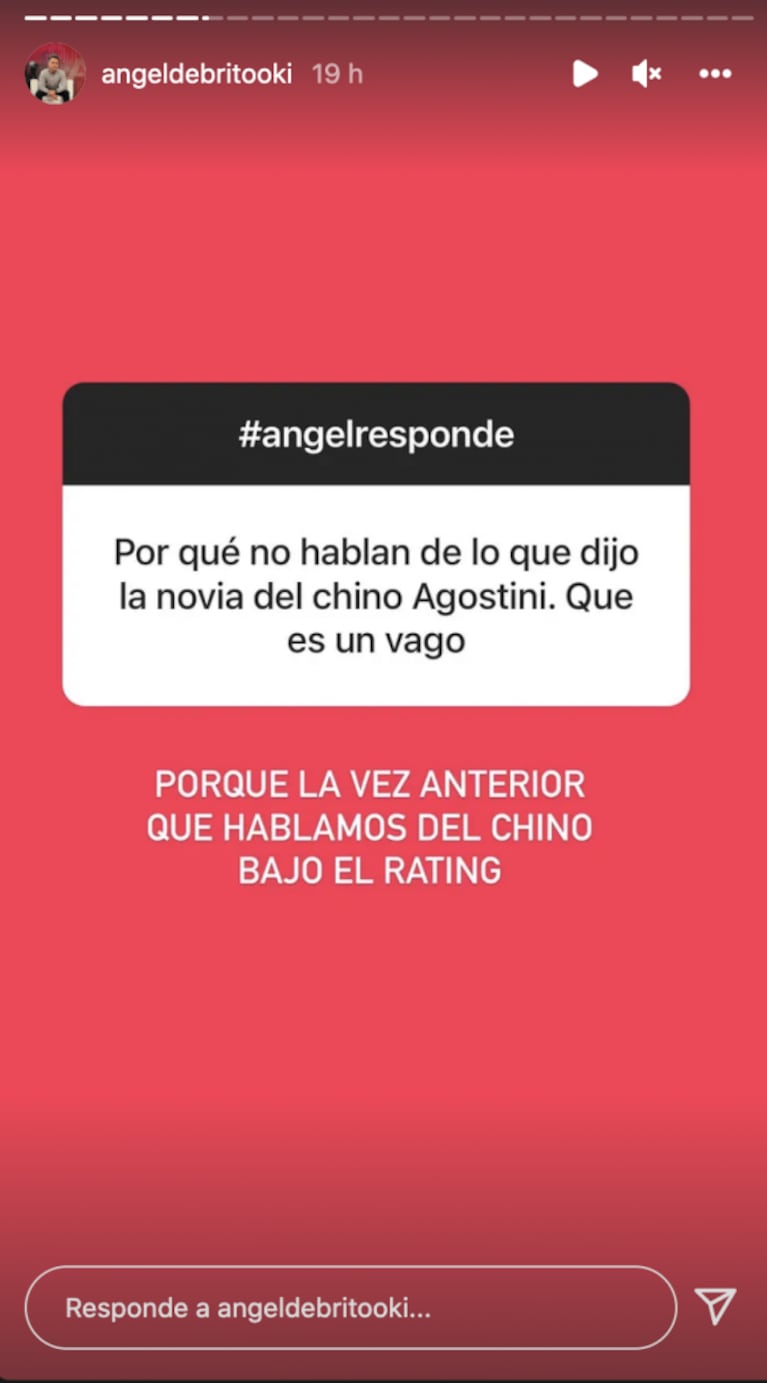 Filosa respuesta de Ángel de Brito sobre por qué no habla de Chyno Agostini: "Bajó el rating"