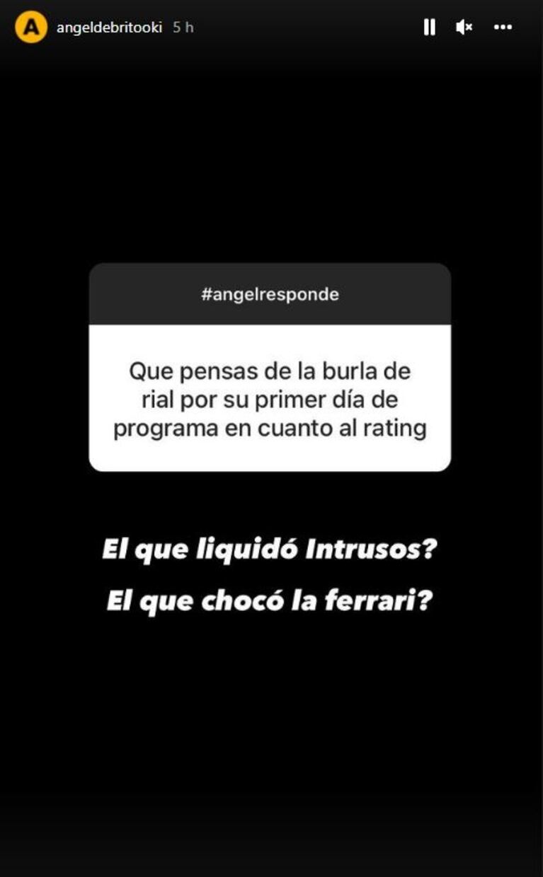 Filosa respuesta de De Brito a Rial, que lo chicaneó por el rating de LAM: "¿Es el que chocó la Ferrari?"