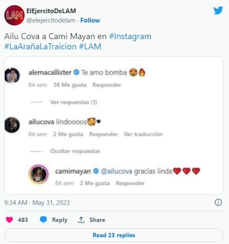 Filtran viejos mensajes que Ailén Cova le mandaba a Alexis Mac Allister cuando estaba de novio con Camila Mayan