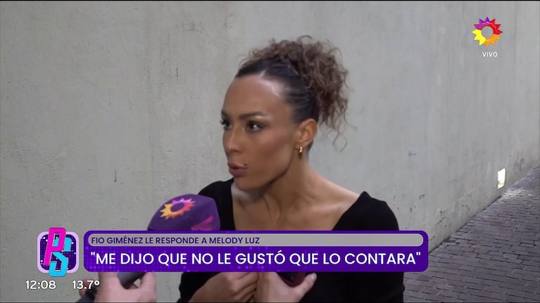 Fiorella Giménez habló de Melody Luz (Foto: captura de eltrece).