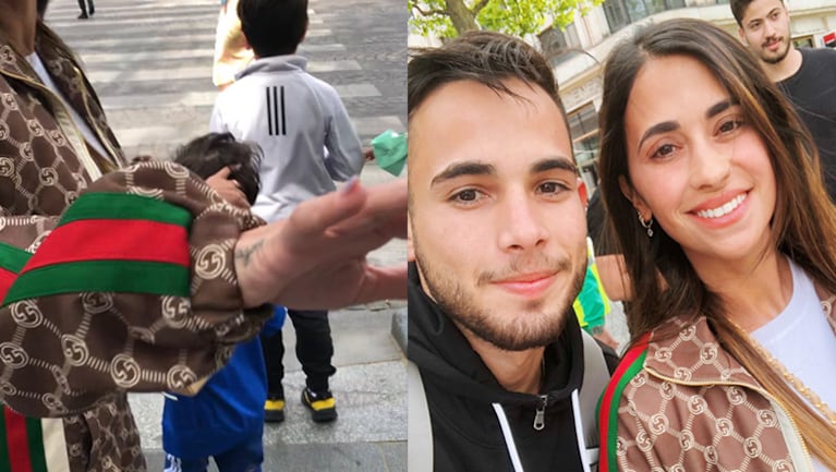 Firme pedido de Antonela Roccuzzo a un fan que quiso filmar a sus hijos.