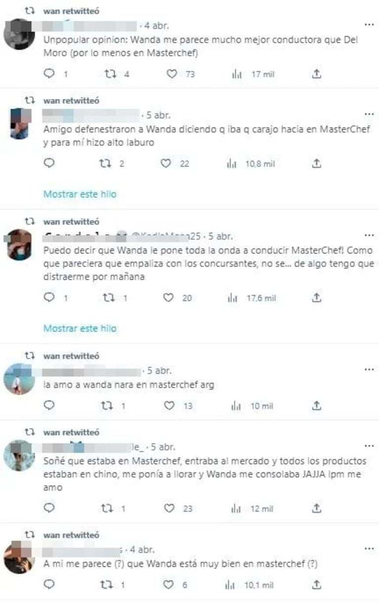 Firme respuesta de Santiago del Moro sobre los picantes retweets de Wanda Nara en su contra: "Eso preguntáselo a ella"