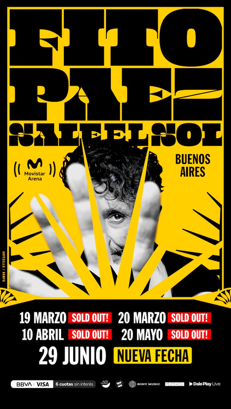 Fito Páez anunció su quinto show en el Movistar Arena: entradas para la nueva fecha