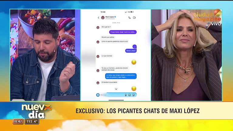 Flavia Palmiero reaccionó al ver los supuestos chats de Maxi López con una amante (Foto: captura de Ciudad Magazine)