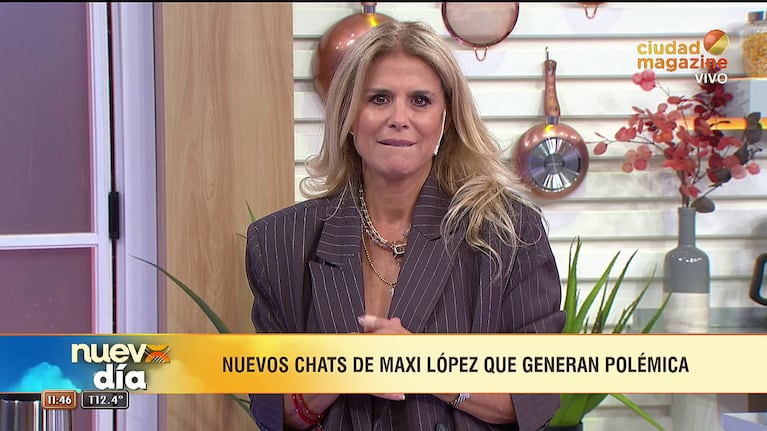 Flavia Palmiero reaccionó al ver los supuestos chats de Maxi López con una amante (Foto: captura de Ciudad Magazine)