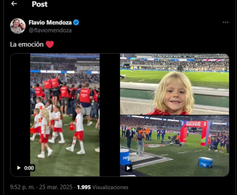 Flavio Mendoza en la red social X: "La emoción".