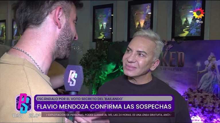 Flavio Mendoza habló en Puro Show del Bailando y los votos secretos (Foto: captura de eltrece)