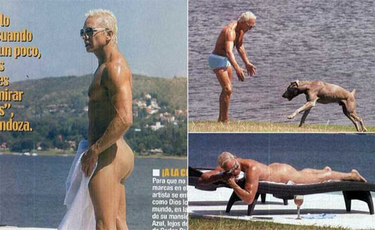Flavio Mendoza, osado en Villa Carlos Paz. (Fotos: revista Paparazzi)