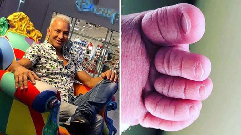Flavio Mendoza publicó la primera foto de Dionisio: El piecito más hermoso del mundo