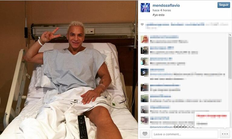 Flavio Mendoza se operó la rodilla. (Foto: Instagram)