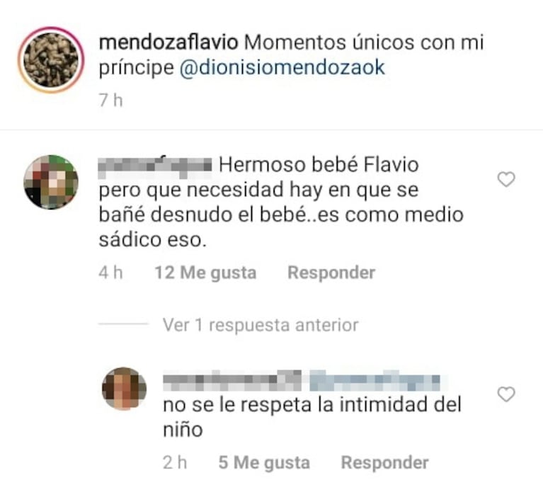 Flavio Mendoza subió un video de su hijo desnudo en una pileta y le llovieron duras críticas: "Innecesario"