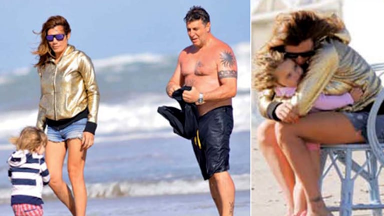 Flor de la V y su familia, de vacaciones en Mardel (Foto: Paparazzi).