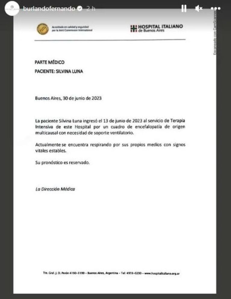 Flor de la Ve fue al hospital en donde está Silvina Luna: le dejó una carta y habló con su hermano