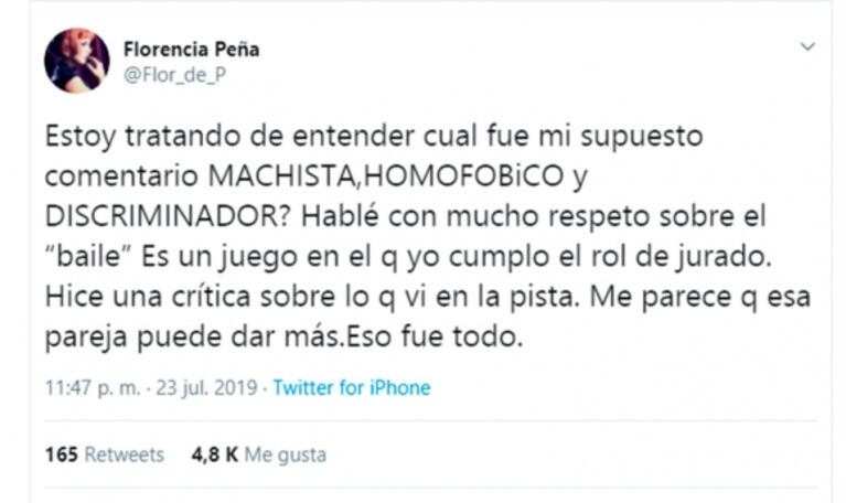 Flor de la Ve lanzó un tweet contra Pampita y Florencia Peña tras su pelea en ShowMatch: fuerte respuesta de la actriz