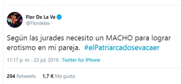Flor de la Ve lanzó un tweet contra Pampita y Florencia Peña tras su pelea en ShowMatch: fuerte respuesta de la actriz