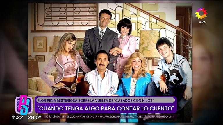 Flor Peña habló en Puro Show de los rumores de la vuelta de Casados con Hijos en un nuevo formato  (Foto: captura de eltrece).