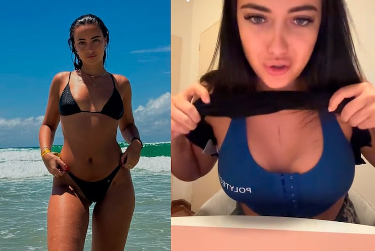 Flor Regidor, antes y después de aumentarse el busto (Foto: redes sociales)