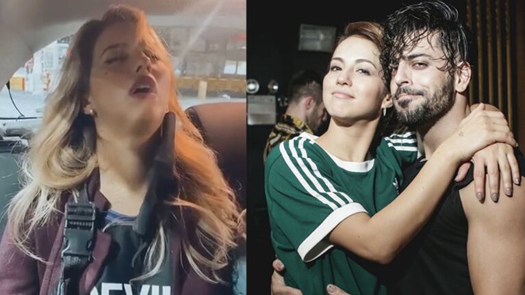 Flor se quedó dormida en el auto y Facu no dudó en filmarla.