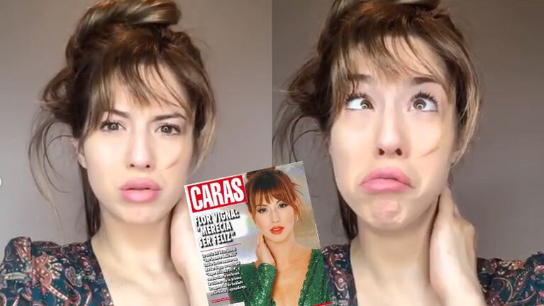 Flor se río de su pose en la tapa de la revista Caras.