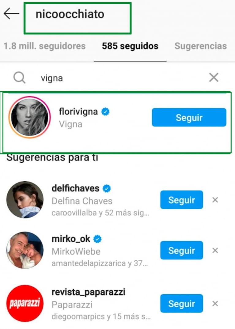 Flor Vigna dejó de seguir en Instagram a Nico Occhiato, a cinco meses de separarse