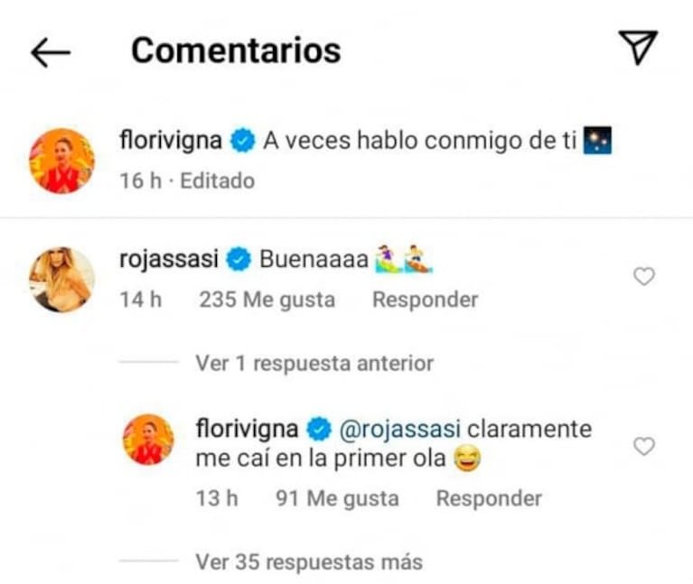 Flor Vigna mostró el nuevo look rubio de Luciano Castro en un romántico posteo y Sabrina Rojas comentó: "Buena"