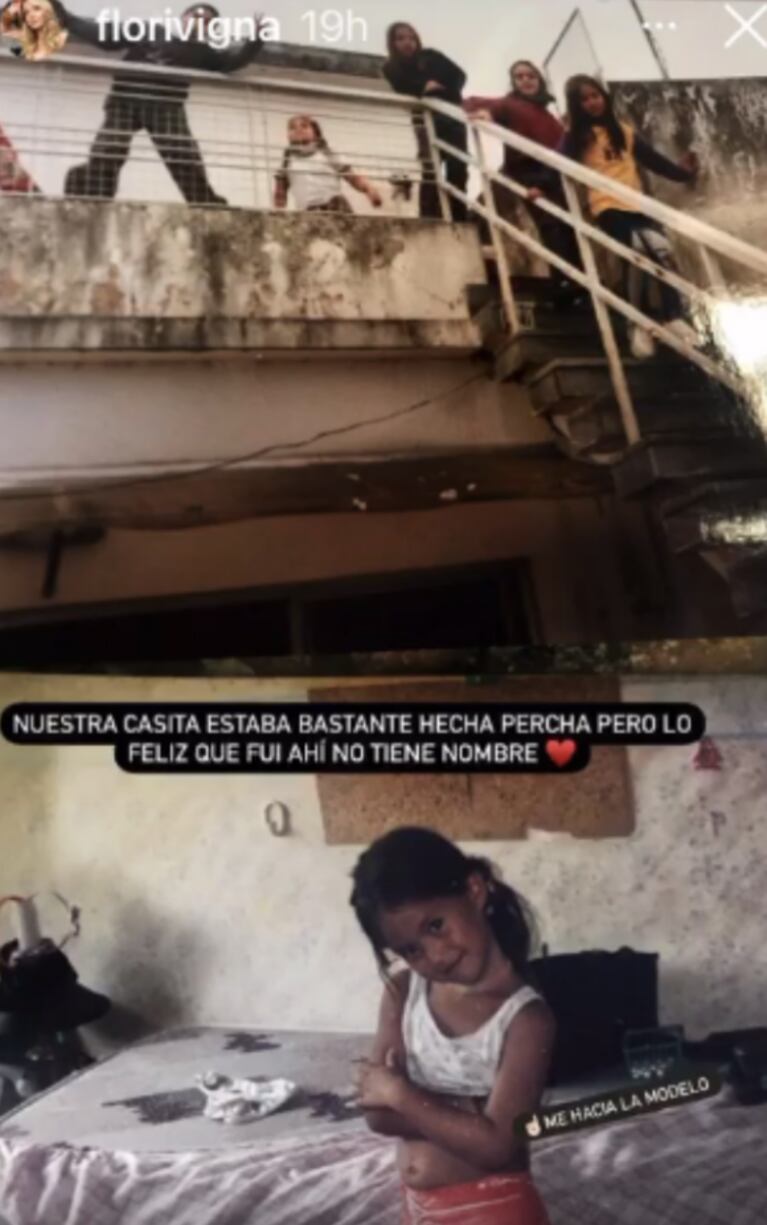 Flor Vigna mostró la casa de su infancia en Floresta: "Estaba bastante hecha percha pero ahí fui feliz"