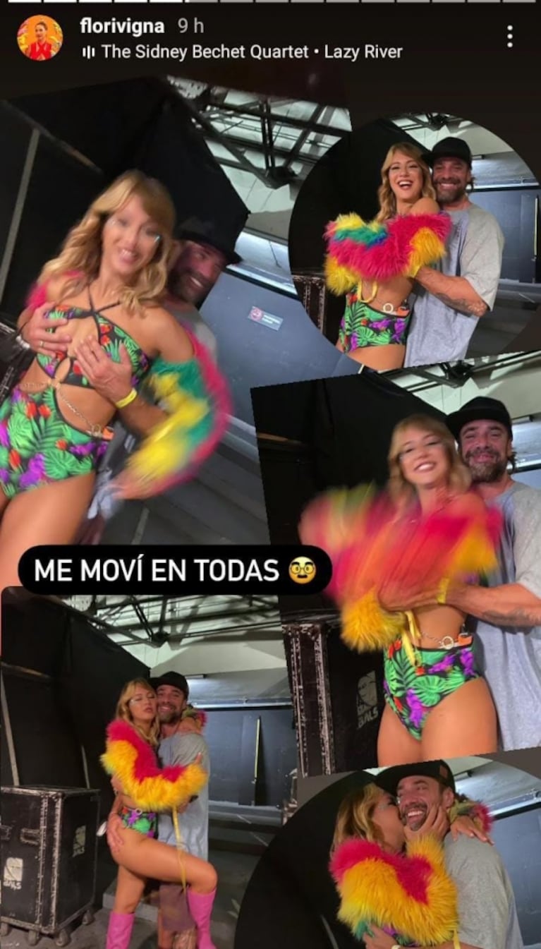 Flor Vigna mostró las jugadas fotos con Luciano Castro antes de su show: "Me moví en todas"