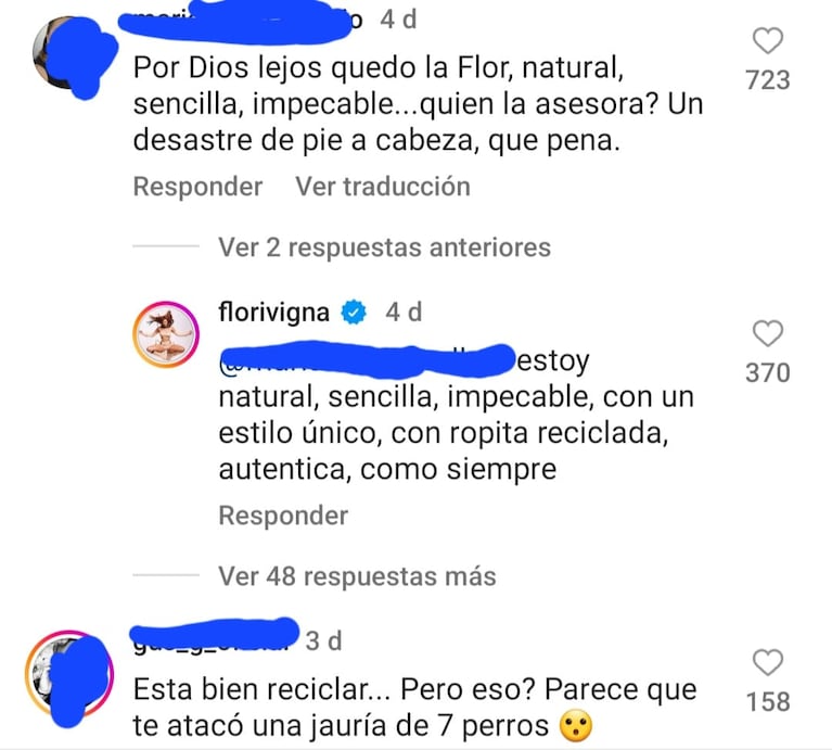 Flor Vigna salió al cruce de los ataques por su look para Bailando 2023: “Desastre de pies a cabeza”