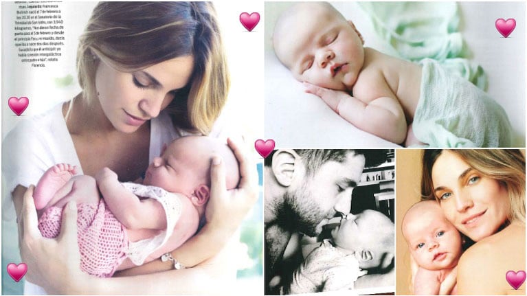 Florencia Fabiano presentó a su beba Francesca, de 3 meses (Fotos: revista ¡Hola! Argentina)