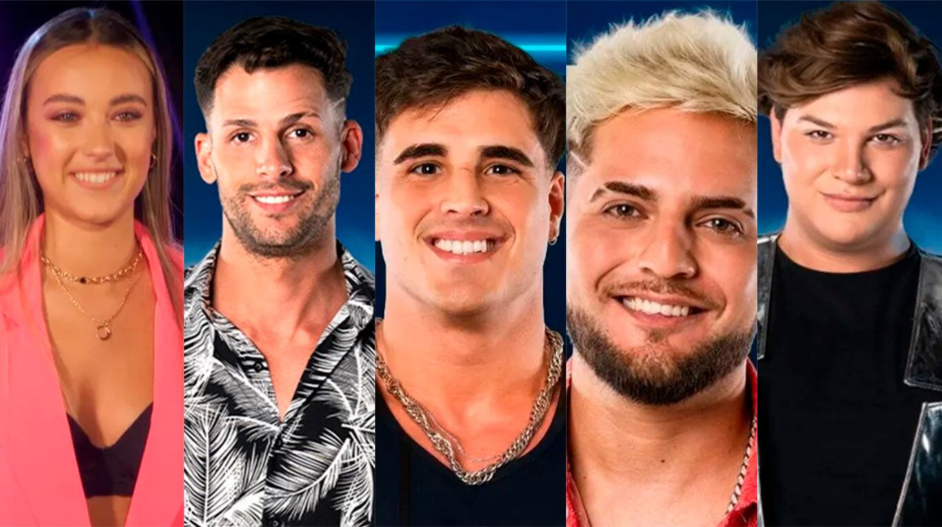 Florencia, Joel, Mauro, Damián y Emanuel de Gran Hermano 2023.