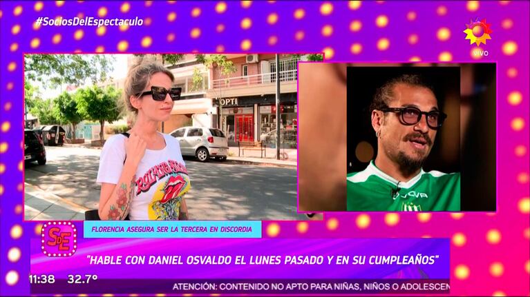 Florencia, la supuesta amante de Daniel Osvaldo, habló con Socios del Espectáculo.