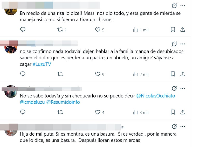 Florencia Peña anunció por error la muerte del padre de Messi