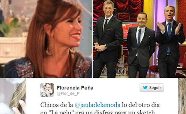 Florencia Peña, picante con La Jaula de la moda. (Fotos: captura TV, Twitter y Magazine)