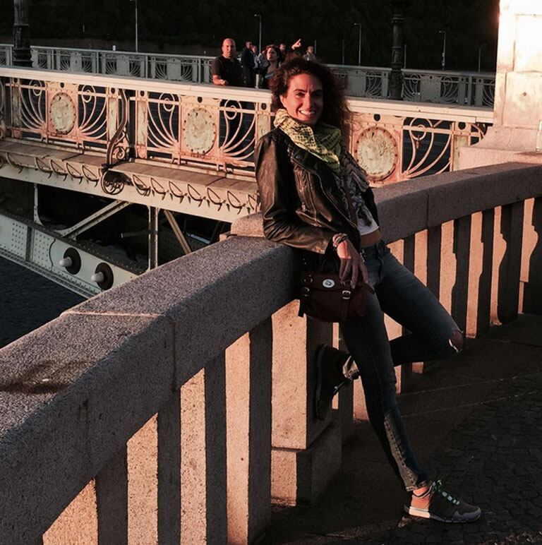 Florencia Raggi en la noche de Praga (Fotos: Instagram).