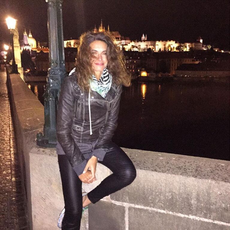 Florencia Raggi en la noche de Praga (Fotos: Instagram).